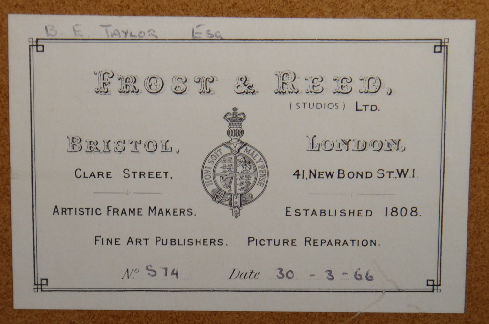 russell flint original painting, pink wash, vaunaveys, frost and reed label