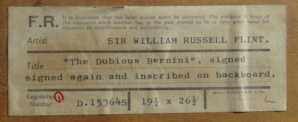 dubious bernini, label