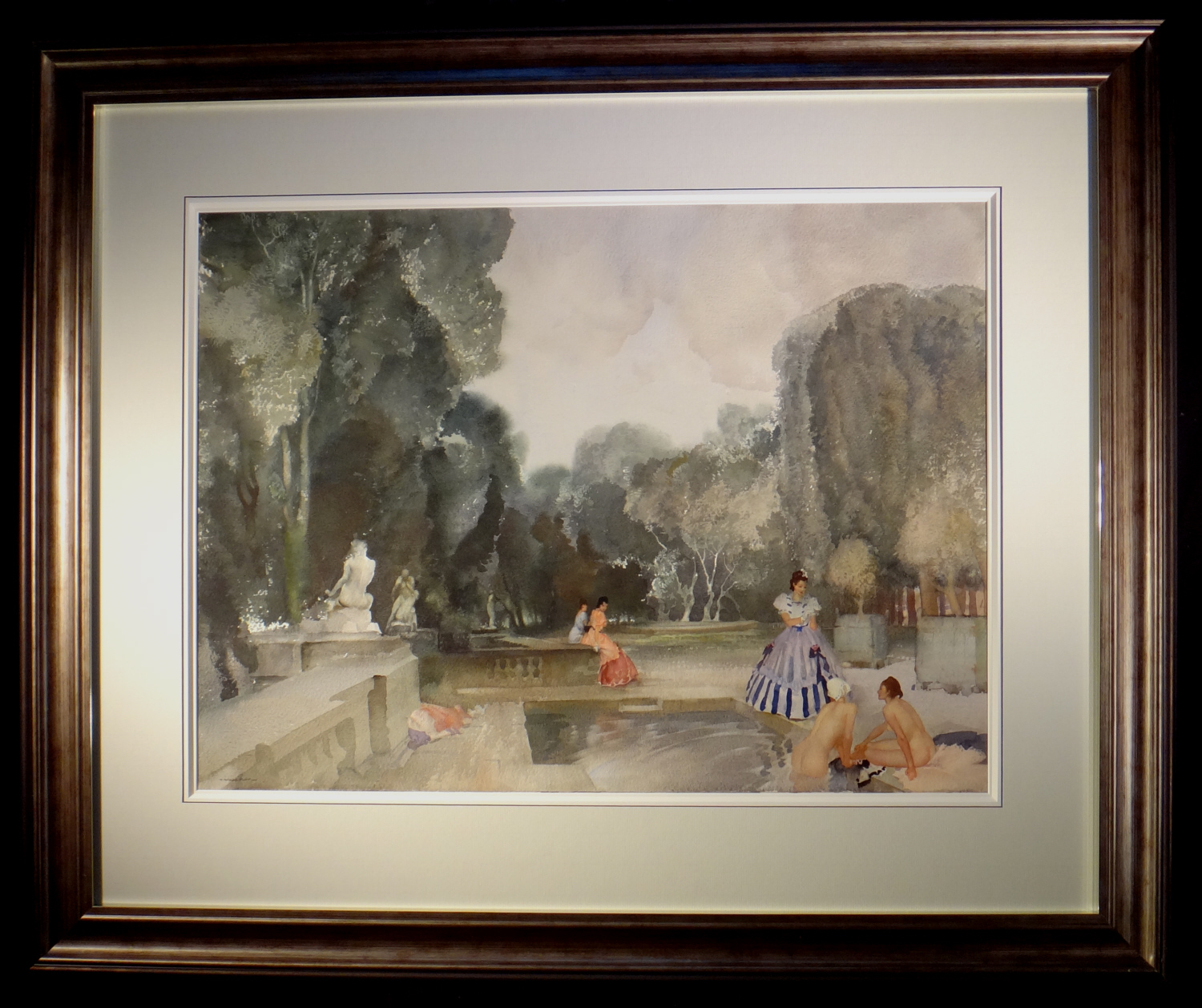 sir william russell flint paintings, le jardin