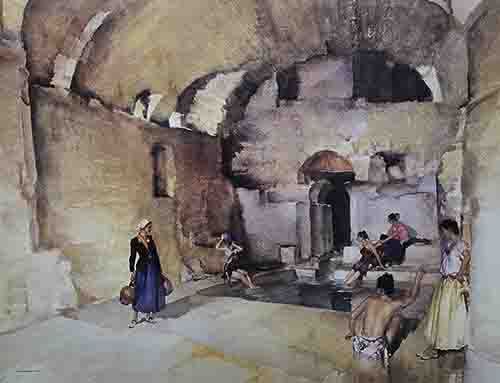 russell flint, the pool of echoes, print flint, the pool of echoes, print