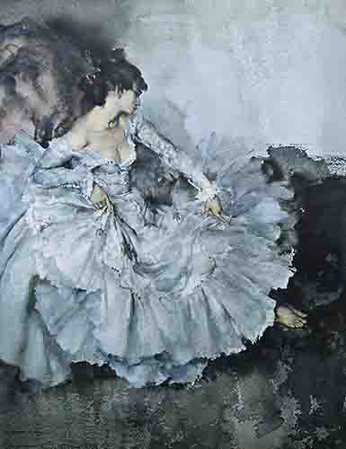 sir william russell flint, Portrait of Cecilia, , print russell flint, Portrait of Cecilia, print