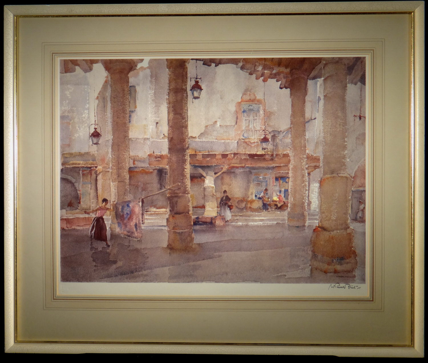 signed limited edition print, Market Hall, Cordes, sir william russell flint