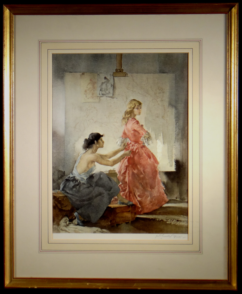 signed limited edition print,Two Models, sir william russell flint