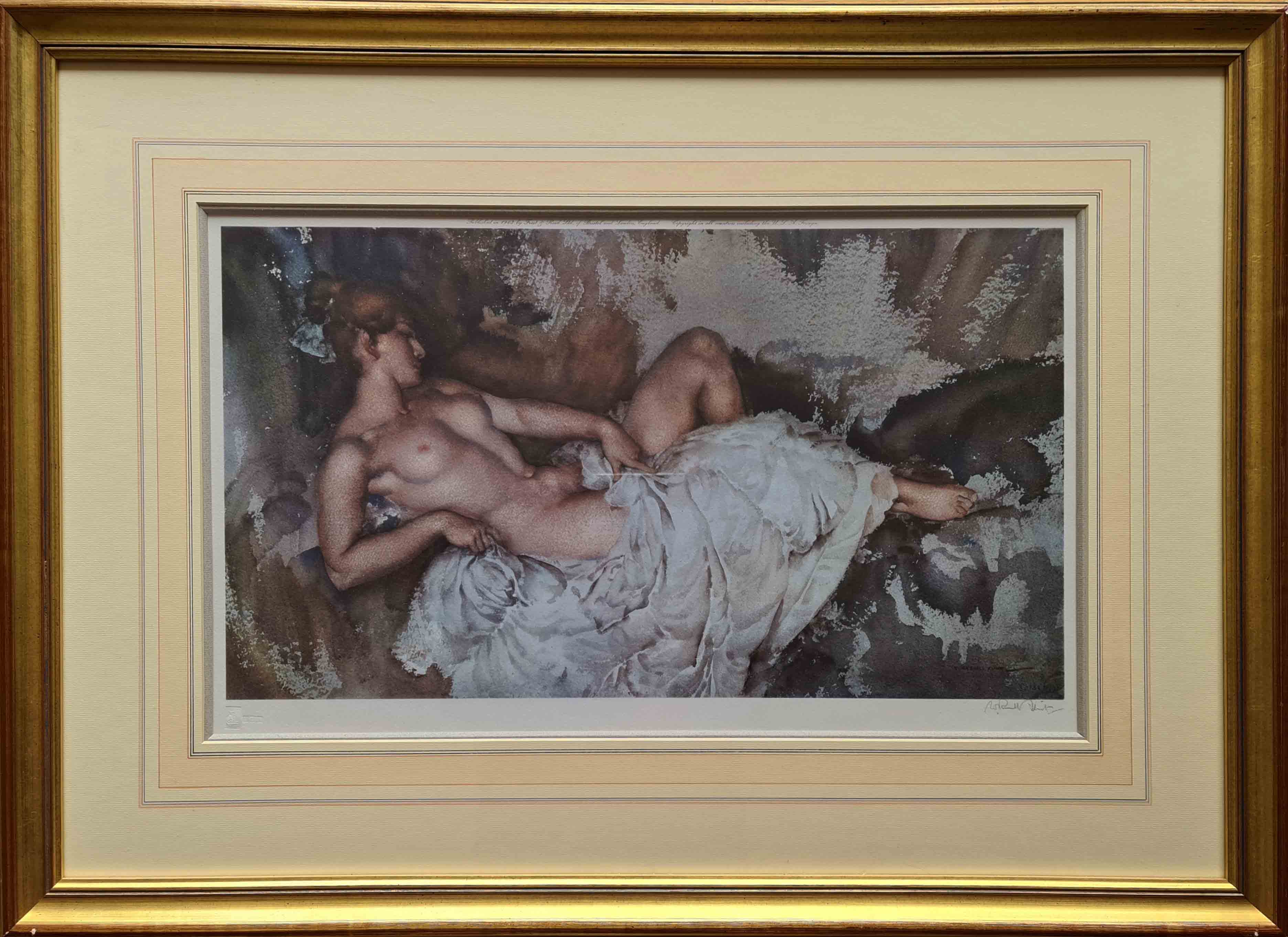 russell flint reclining nude I print