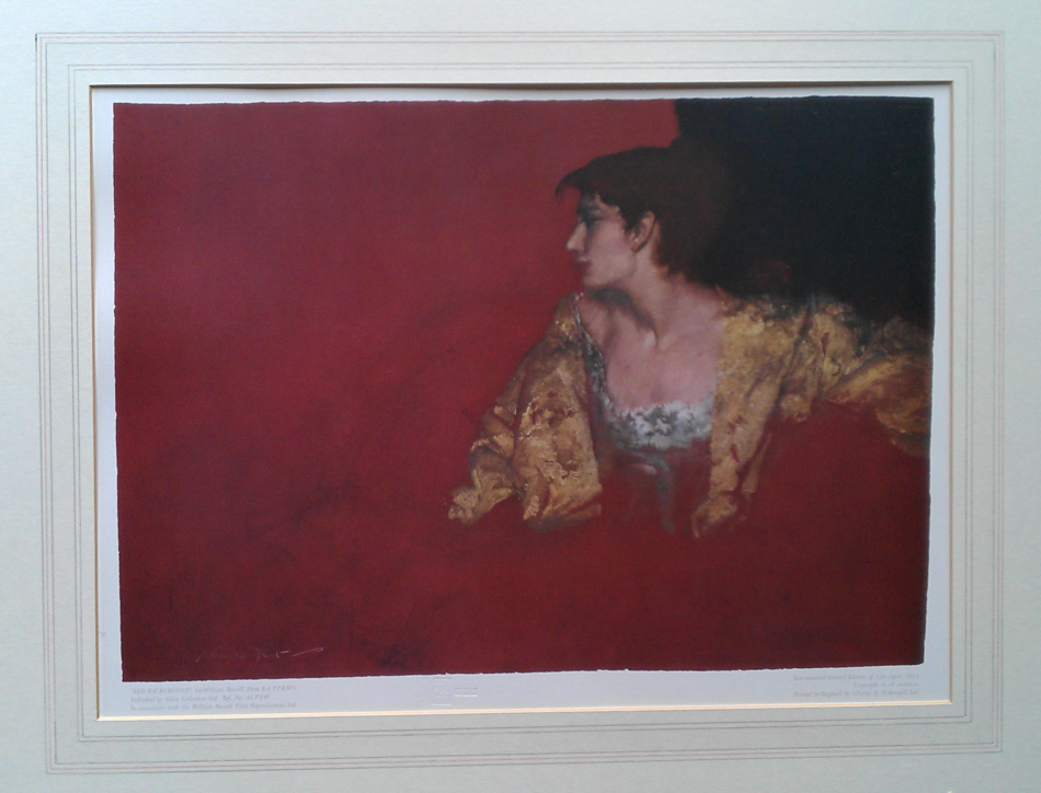 russell flint red background, print
