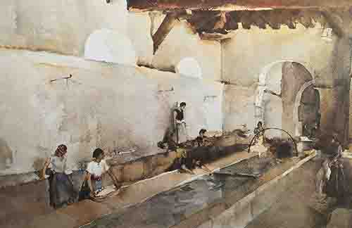 russell flint, ripples and chatter, print russell flint ripples and chatter, print