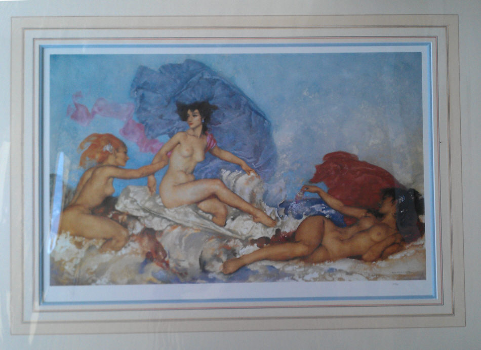 russell flint rococo aphrodite print