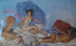 russell flint Rococo Aphrodite, print russell flint, Rococo Aphrodite, print