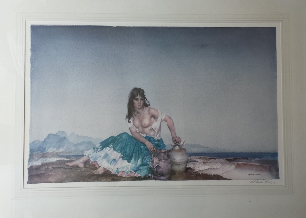 russell flint, Signed Limited Edition Print Sara russell flint Sara