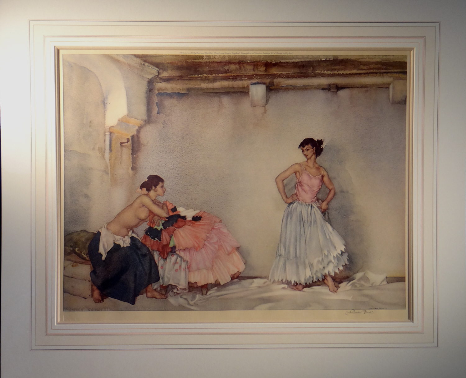 signed limited edition print, Casilda's White Petticoat, sir william russell flint