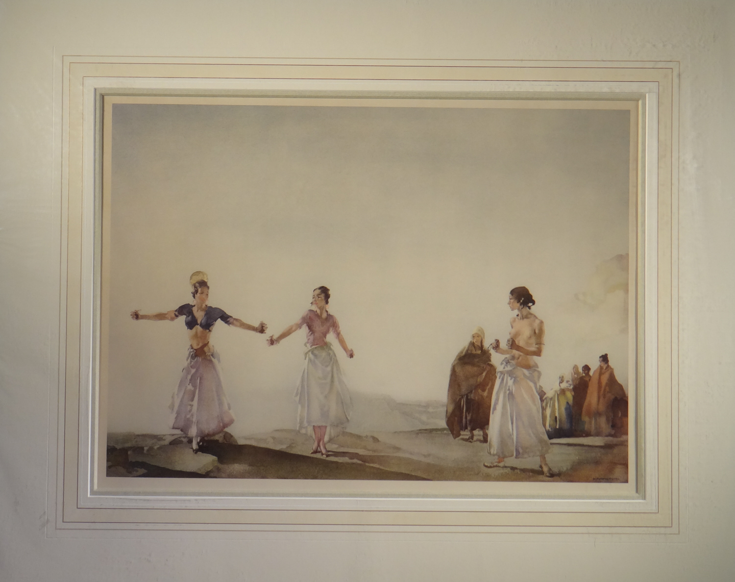 russell flint, signed limited edition, castanets, print