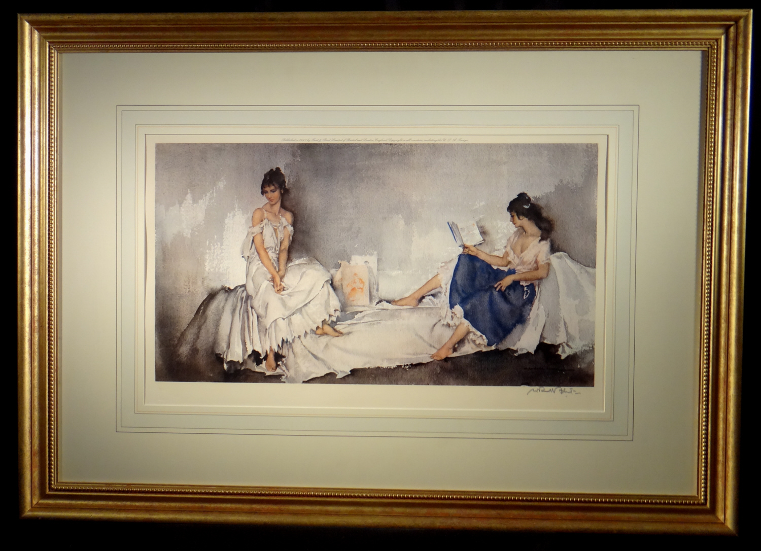 russell flint, the interlude, signed limited edition, print