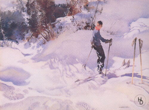 sir russell flint, Snow, print