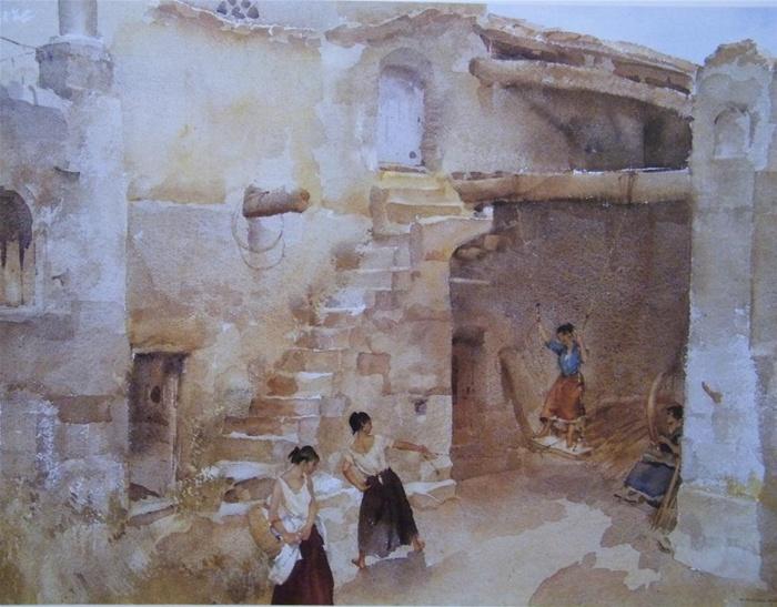 sir william russell flint swing in the chateau sir william russell flint swing in the chateau