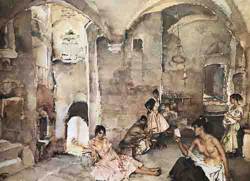sir russell flint, Symposium at Lucenay, print sir russell flint, Symposium at Lucenay, print