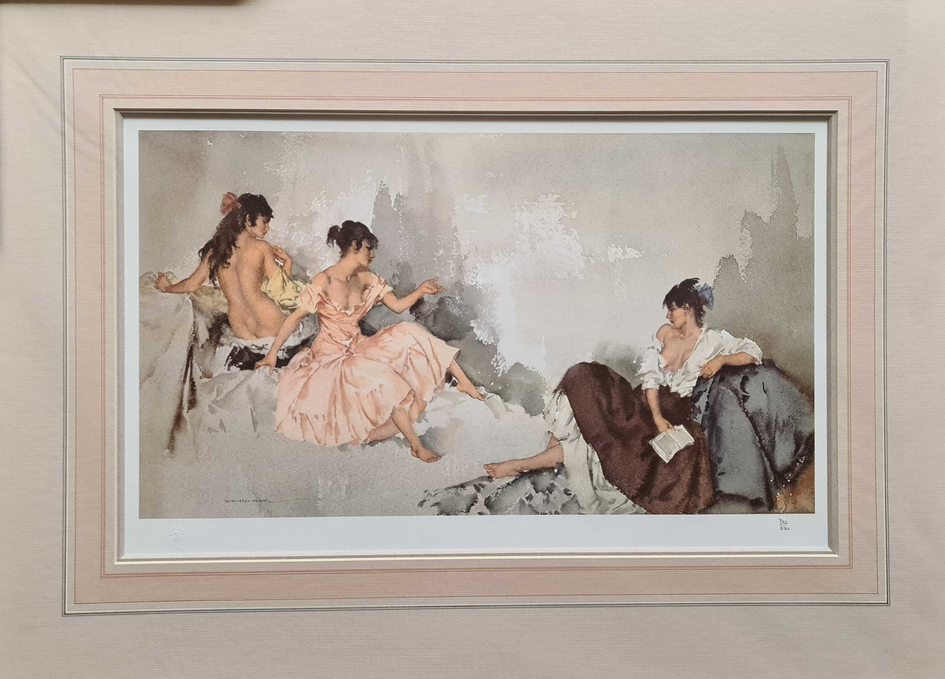 russell flint three girls print