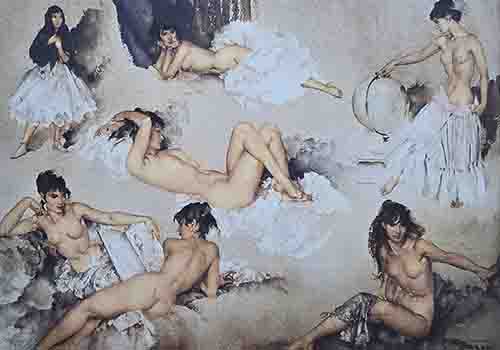 russell flint, variations II, limited edition print russell flint, variations II, limited edition print