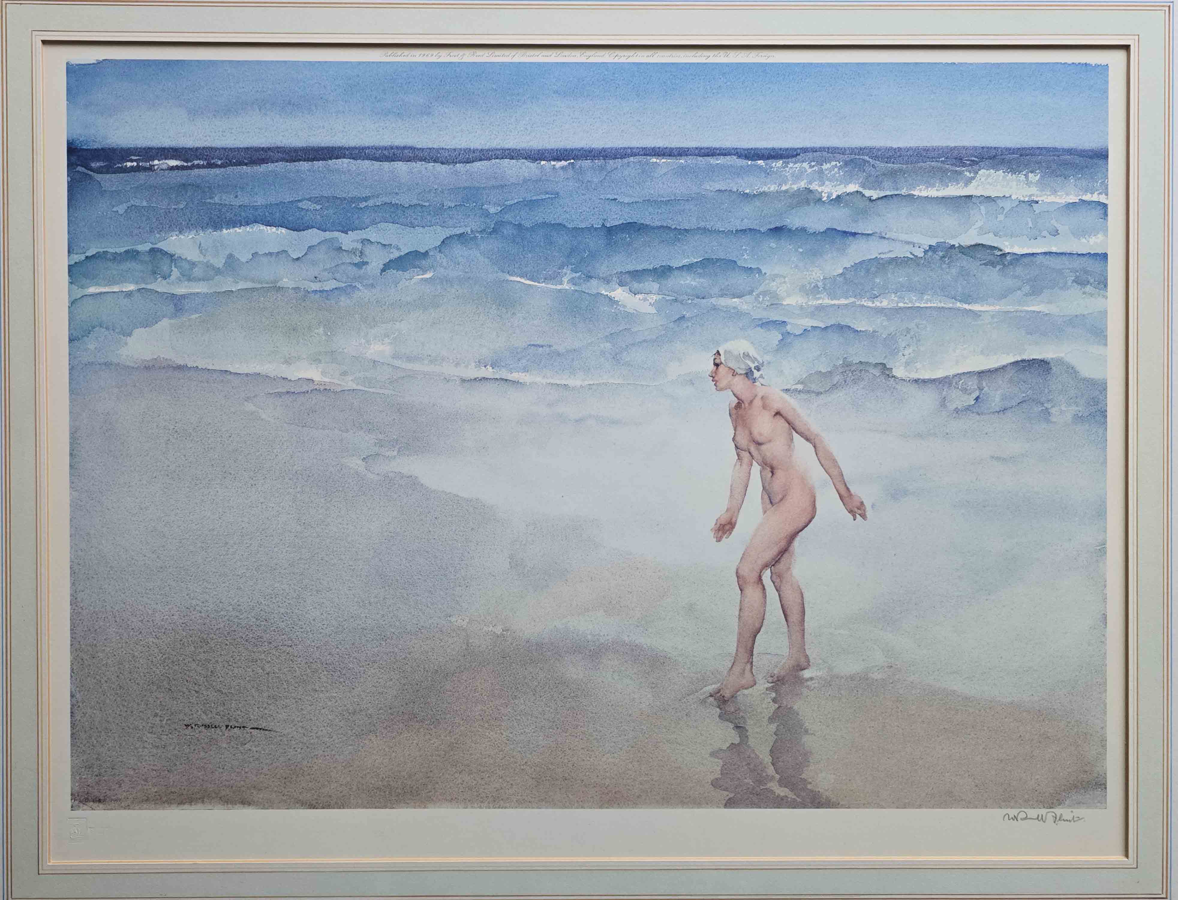 russell flint, waves, print